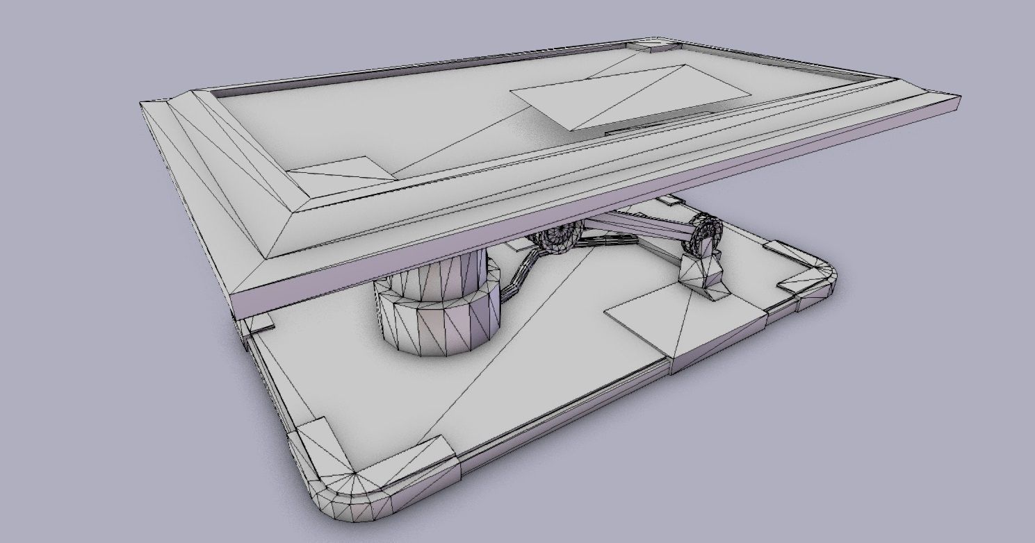 Sci Fi Hologram Table Low-poly 3D model_4