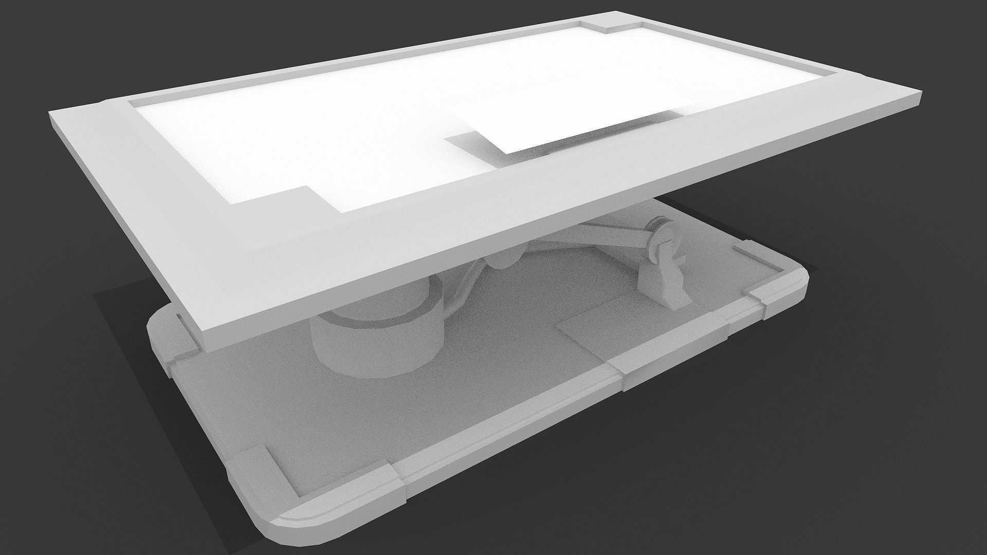 Sci Fi Hologram Table Low-poly 3D model_3