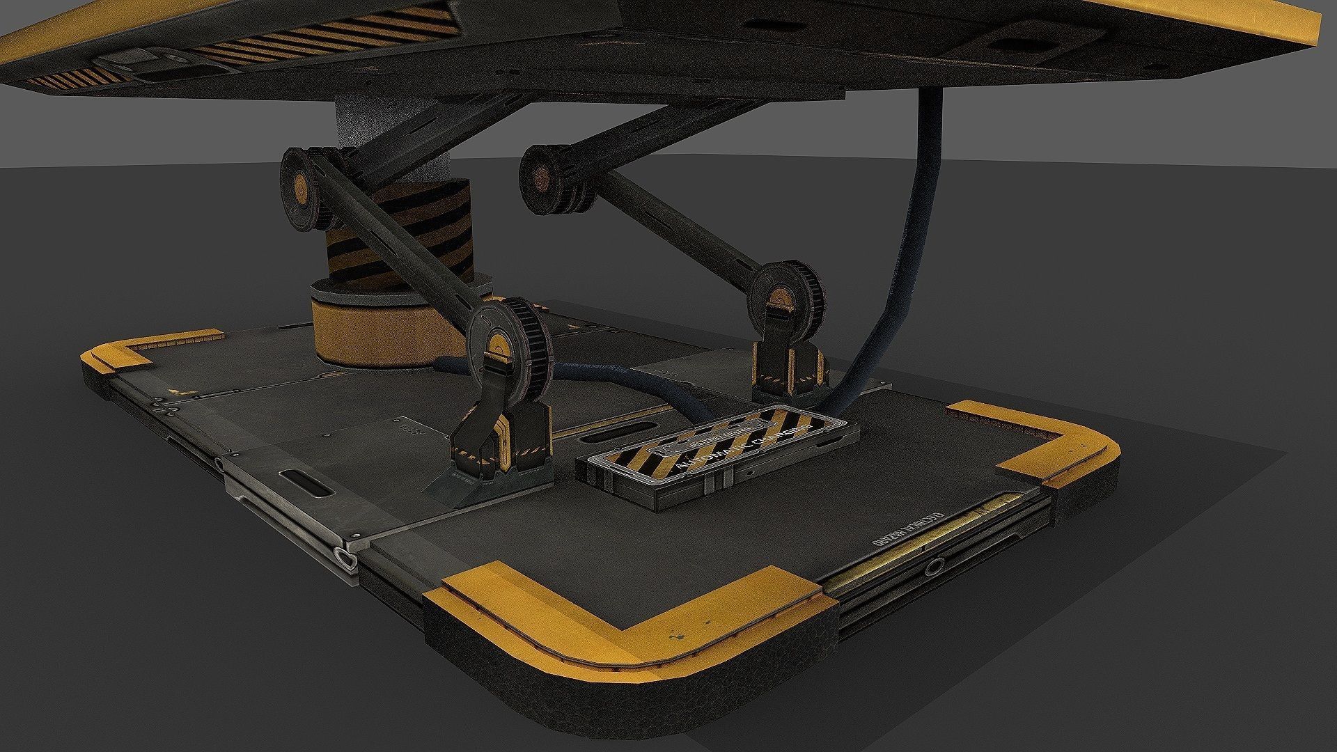 Sci Fi Hologram Table Low-poly 3D model_2