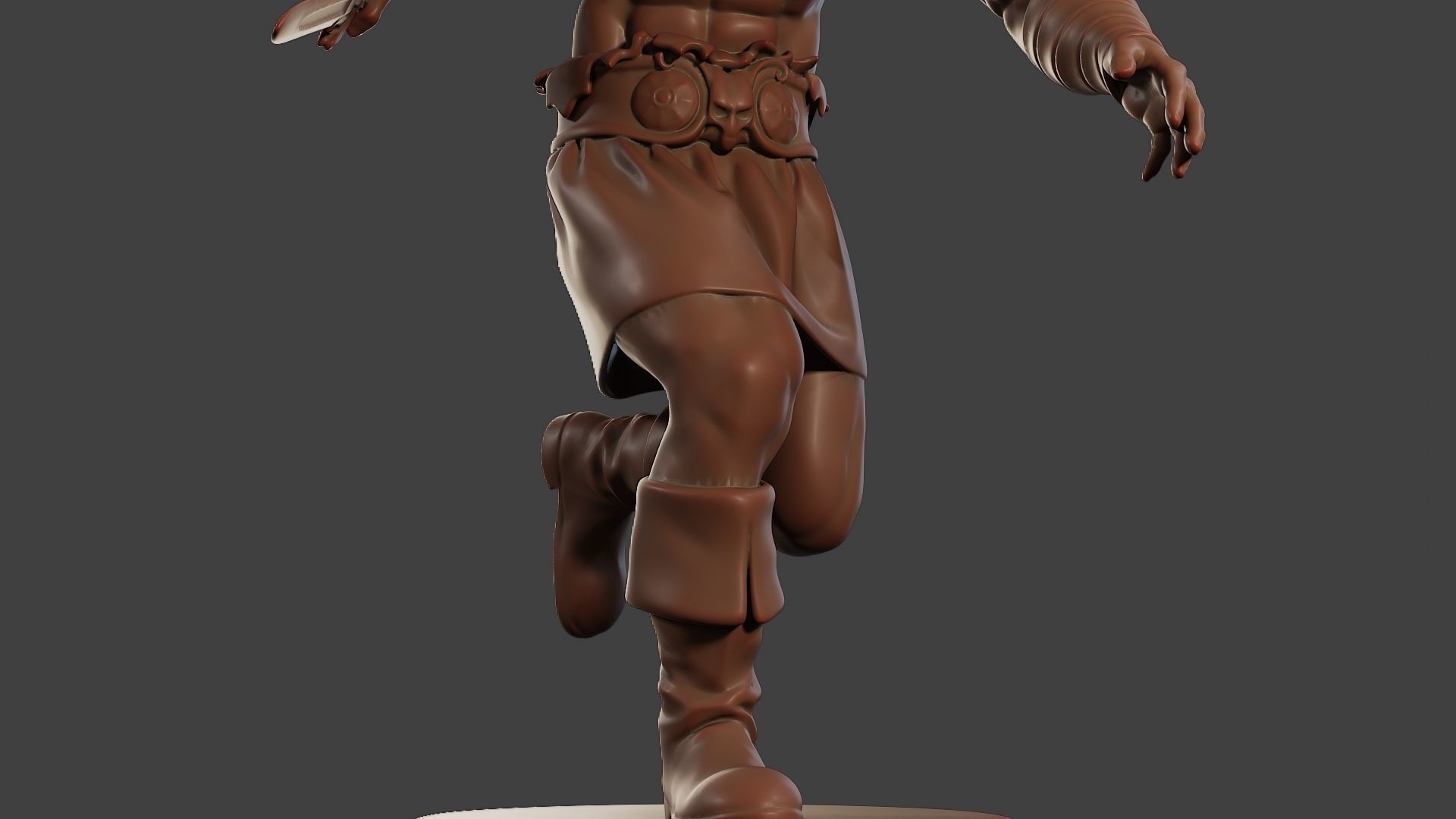 Male Barbarian 2HSword Attacking1 3D print model_13