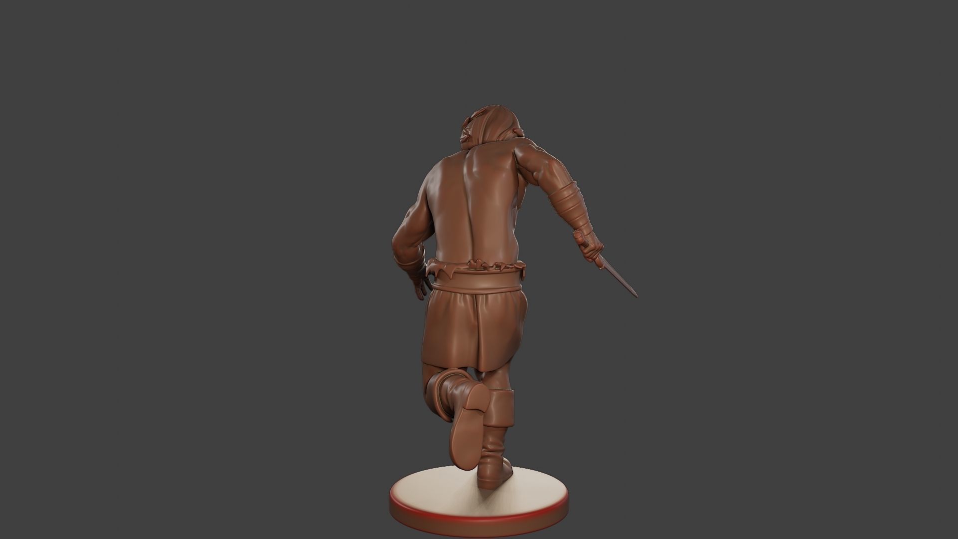 Male Barbarian 2HSword Attacking1 3D print model_6