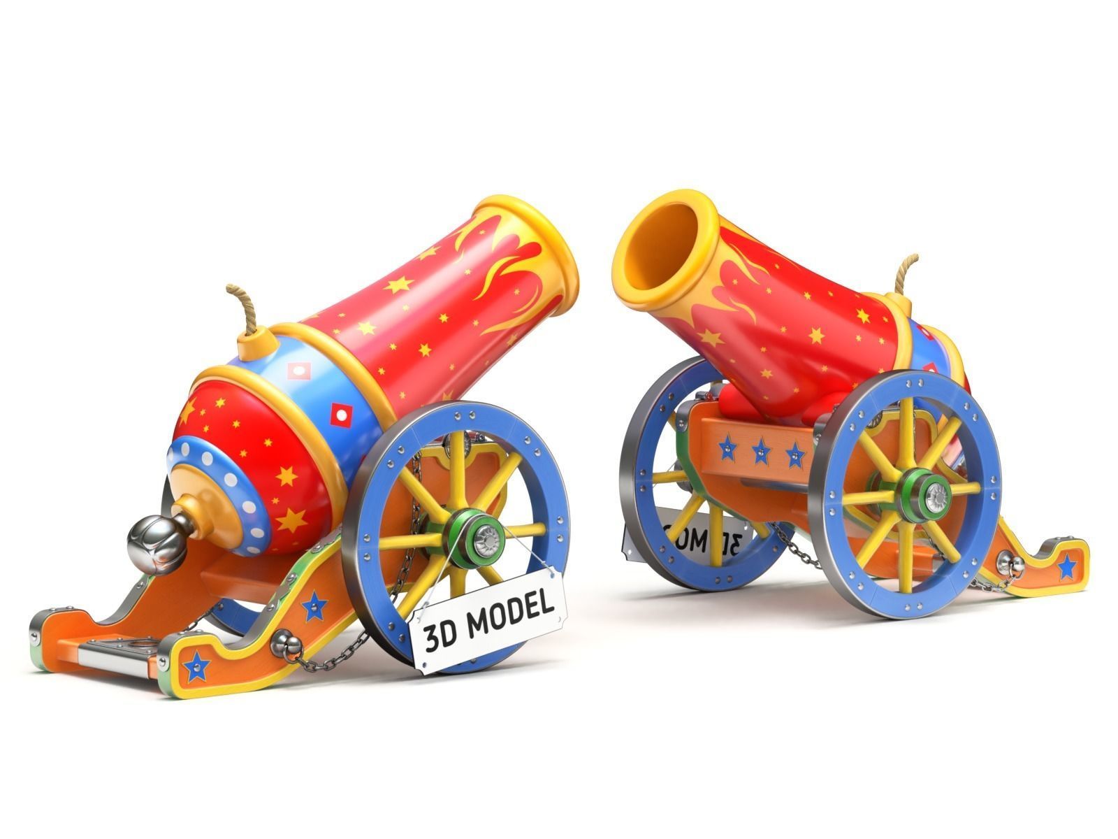 Circus Cannon 3D model_7