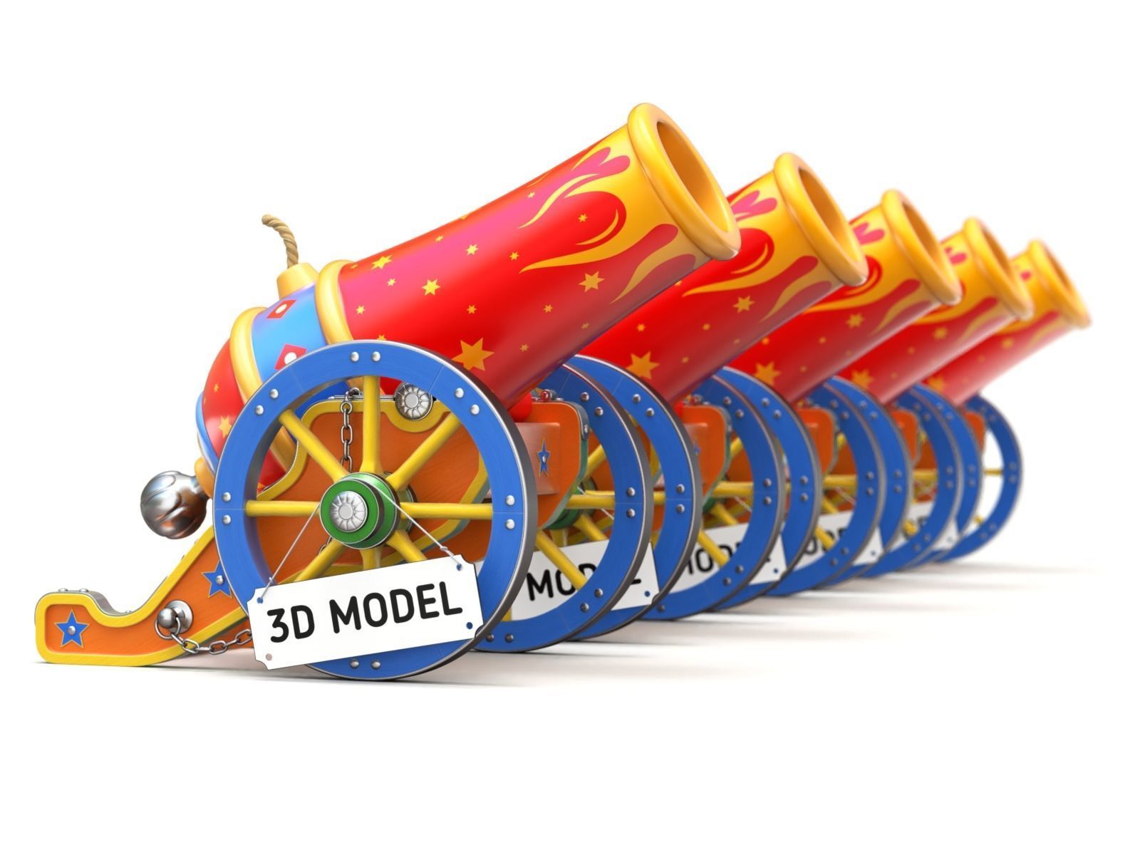 Circus Cannon 3D model_12