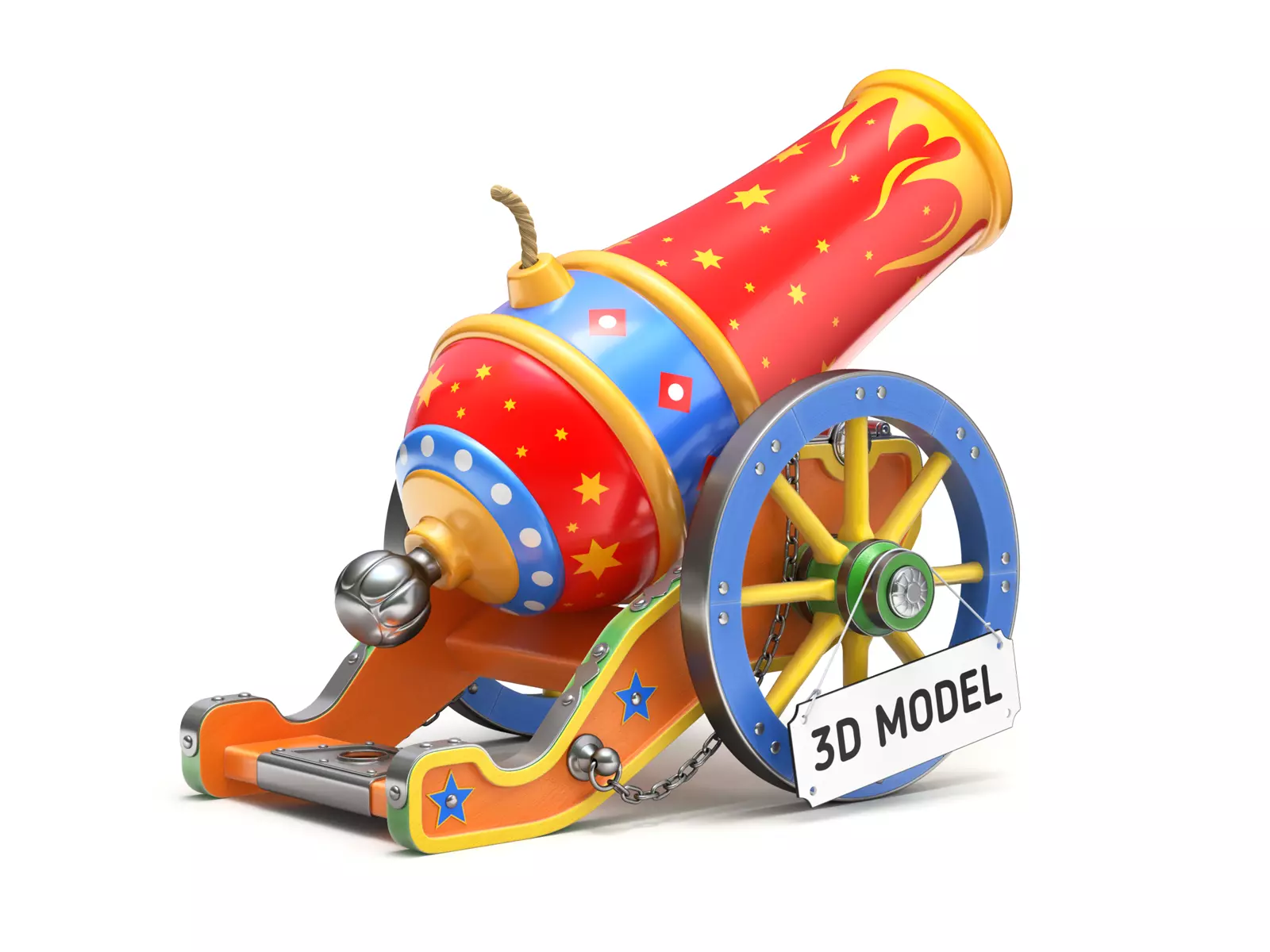 Circus Cannon 3D model_0