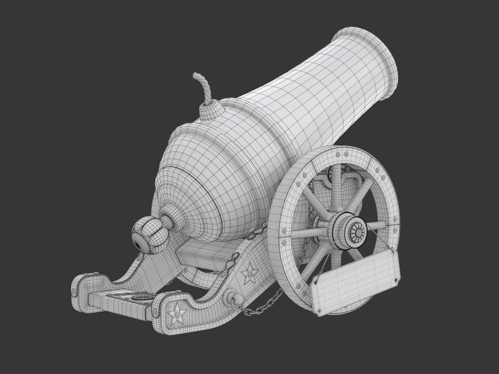 Circus Cannon 3D model_29
