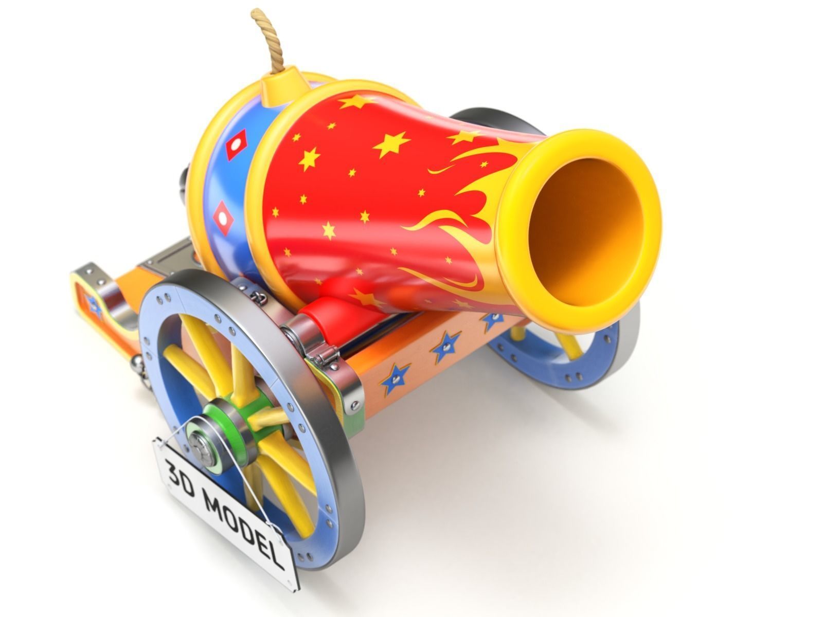 Circus Cannon 3D model_8