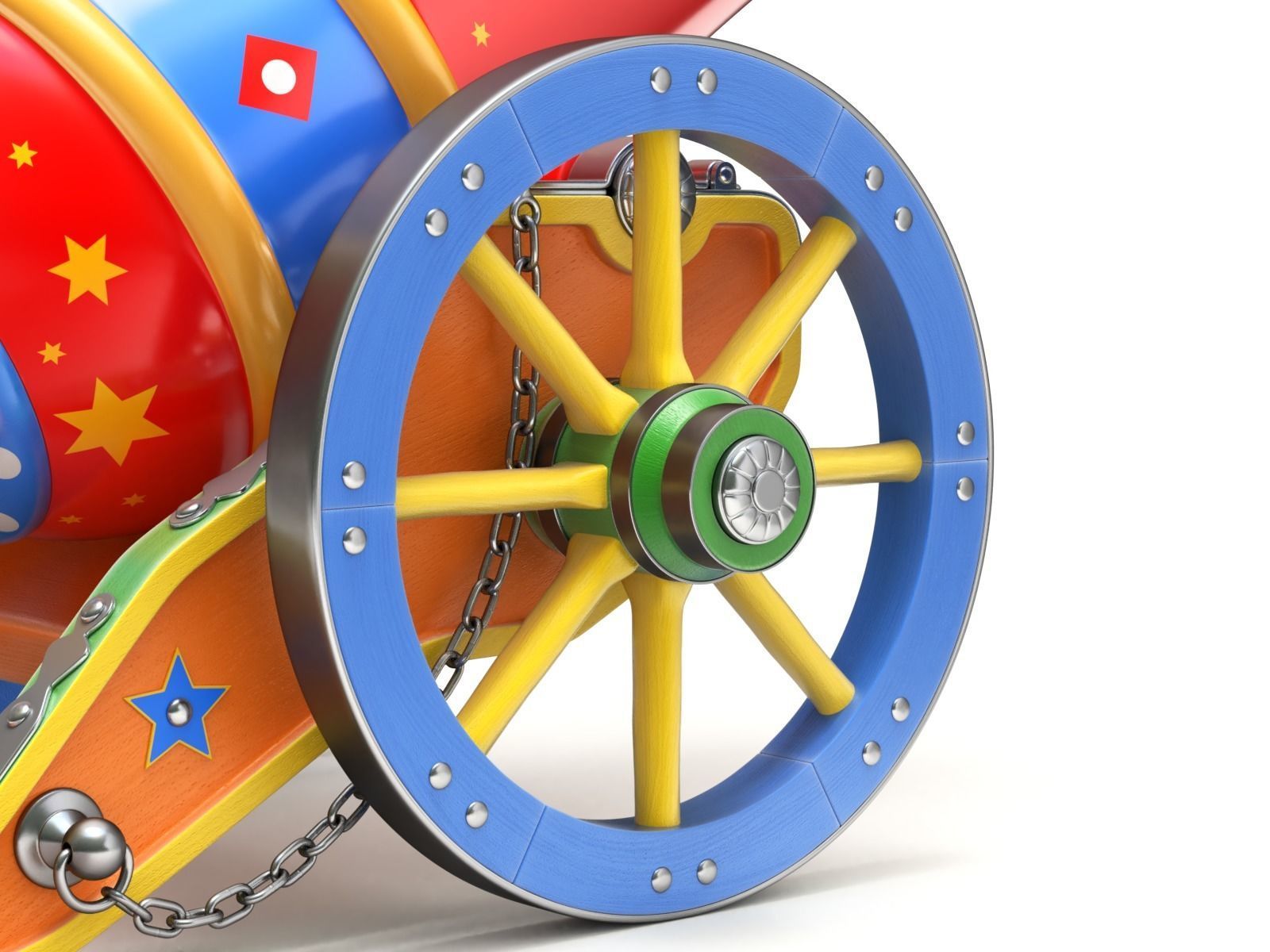 Circus Cannon 3D model_5