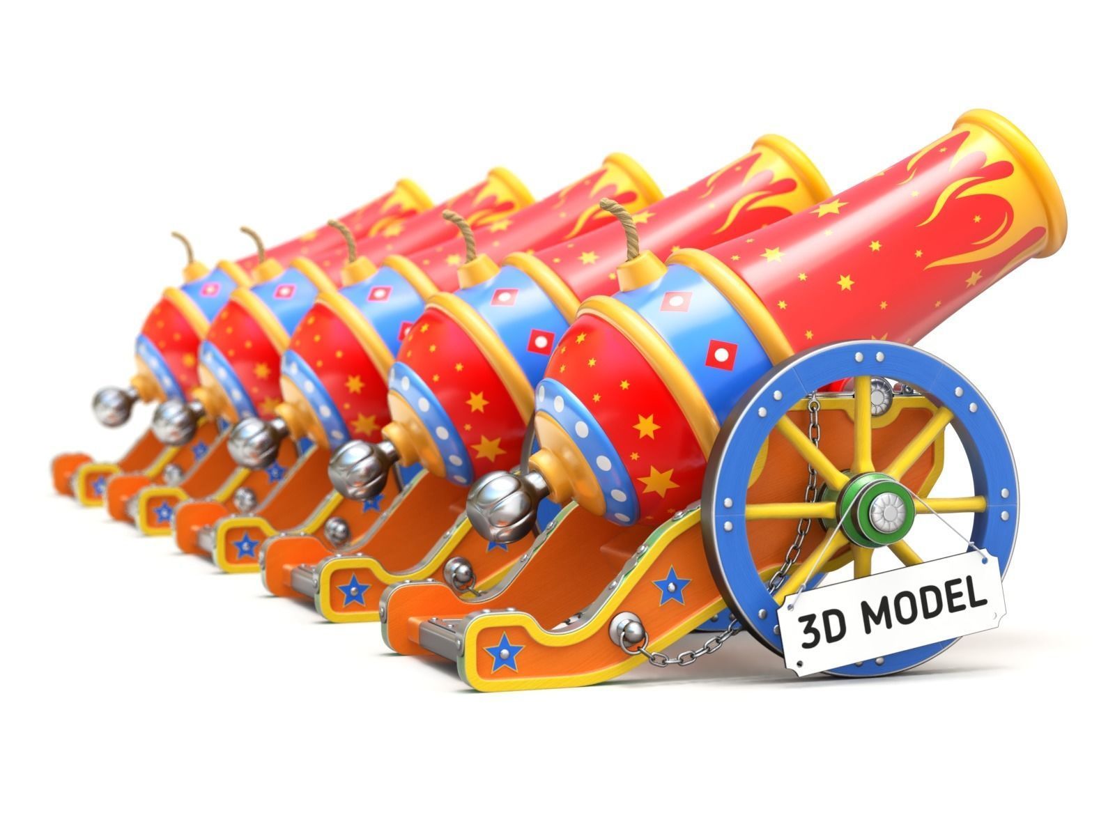 Circus Cannon 3D model_11
