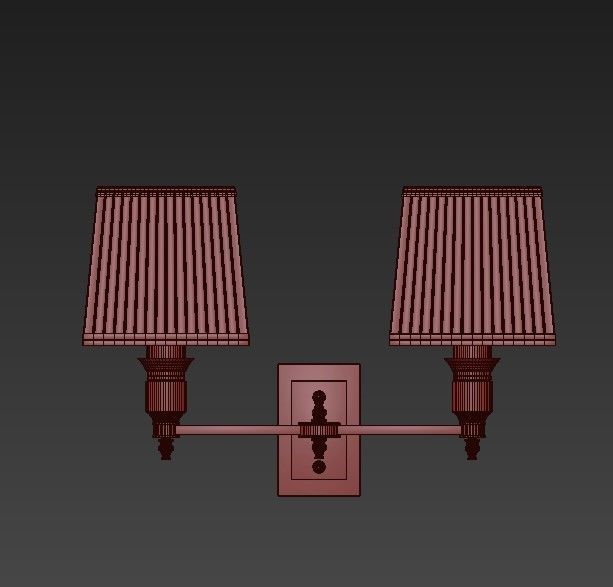 Wall Lamp Lexington Double 3D model_4