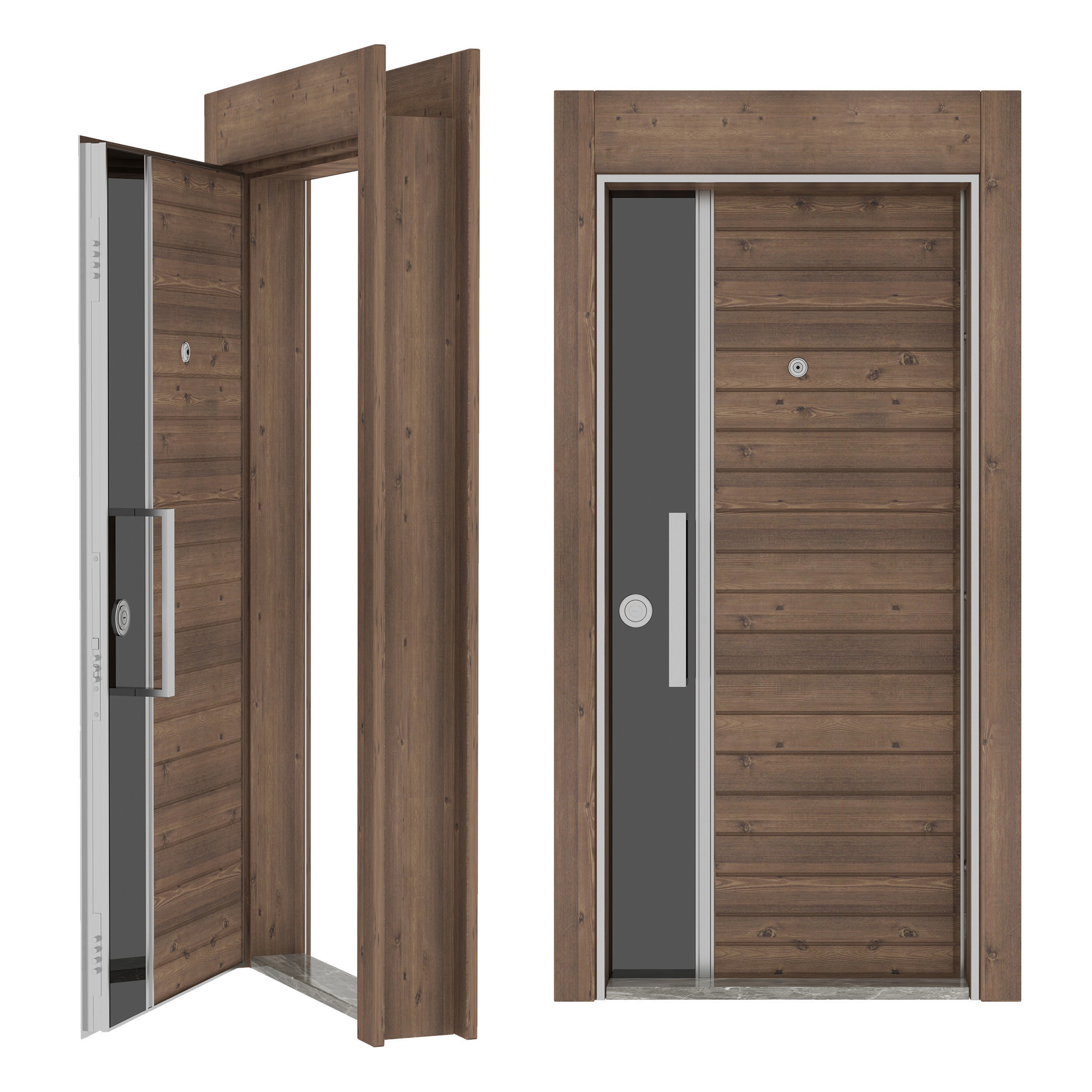 Steel Door 3D model_2