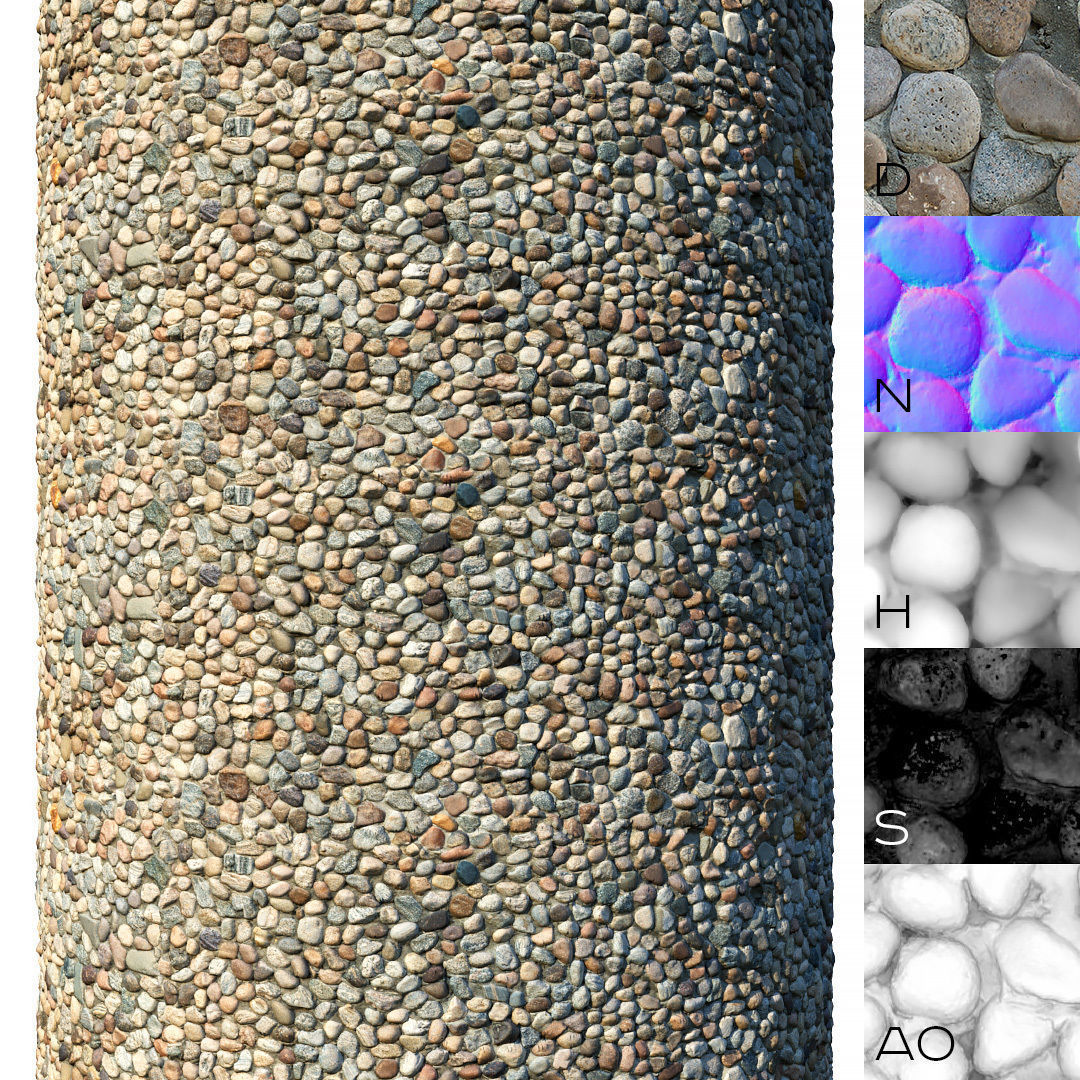 Masonry material 04 Low-poly 3D model_13