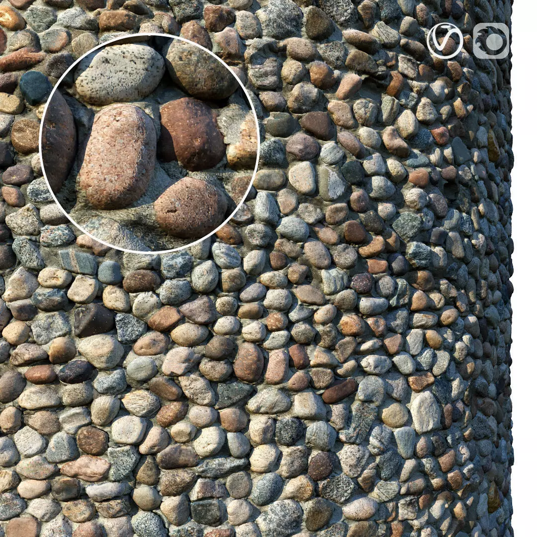 Masonry material 04 Low-poly 3D model_0