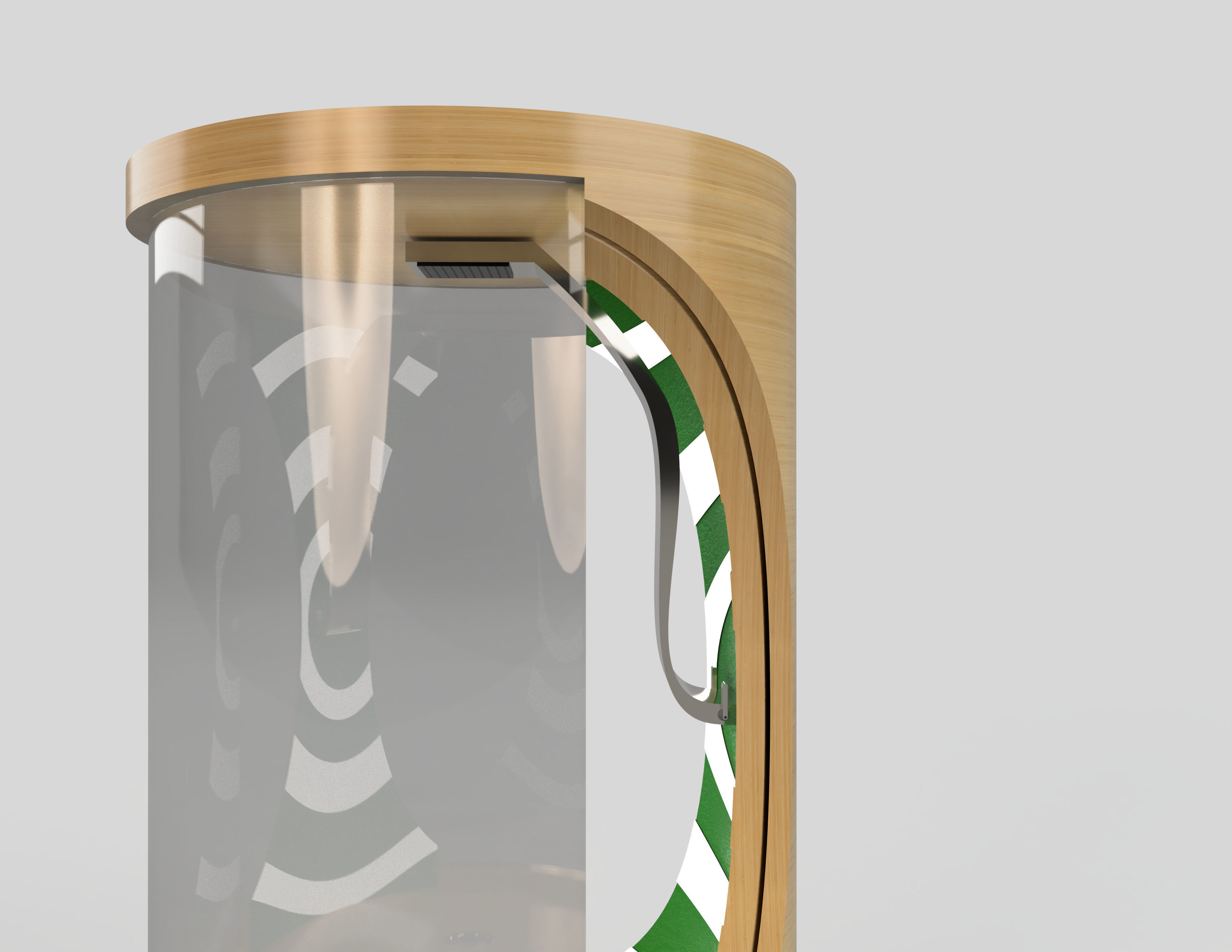 shower cabin Low-poly 3D model_5