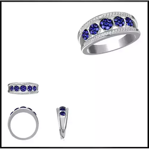 JCD Format Mens color stone rings ring cad