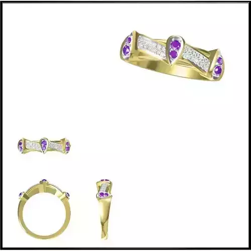 JCD Format Mens color stone rings design