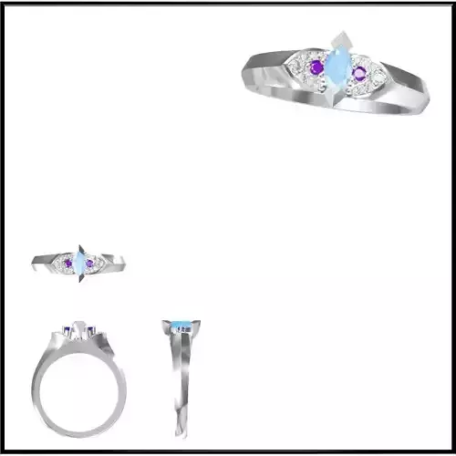 JCD Format Mens color stone rings autodesk jewelry design