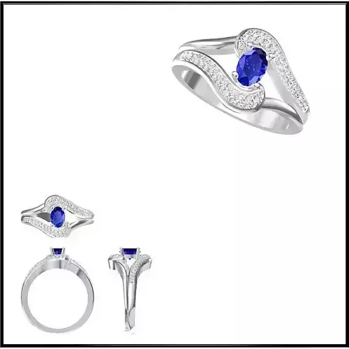 JCD Format Mens color stone rings 3dm jewelry