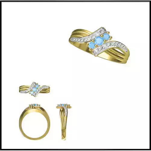 JCD Format Mens color stone rings 3design price