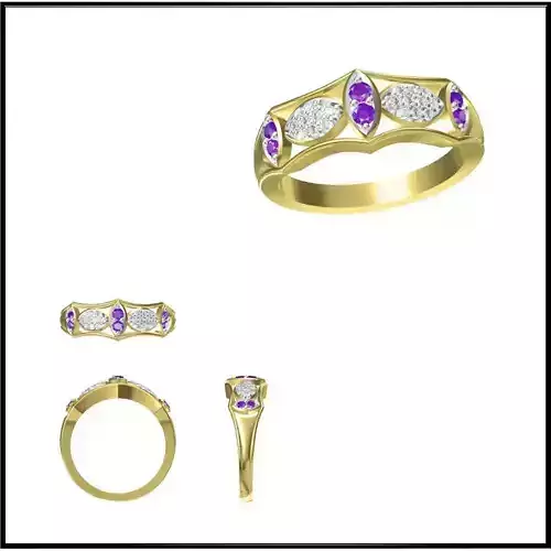 JCD Format Mens color stone rings 3d jewellery design course