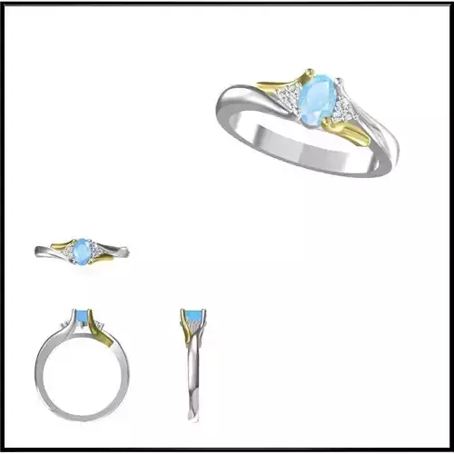 JCD Format  Elegant gold color stone rings metal file