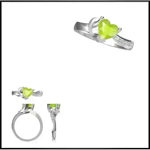 JCD Format  Elegant gold color stone rings jewelry cad