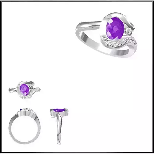 JCD Format  Elegant gold color stone rings jewellery cad design