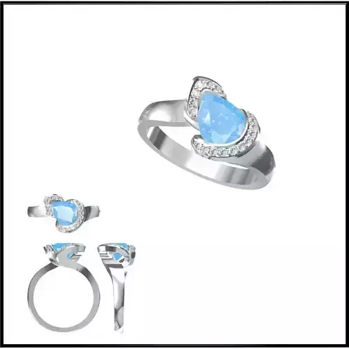 JCD Format  Elegant gold color stone rings cad color stone ring