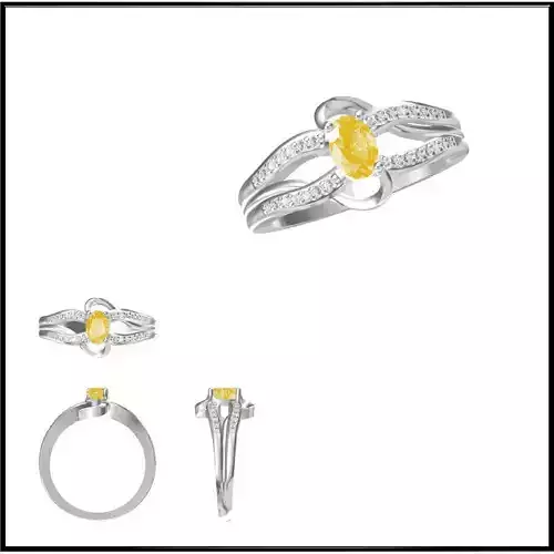 JCD Format  Delicate color stone rings rhinoceros jewelry design