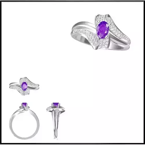 JCD Format Delicate color stone ring jewellery design