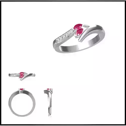 JCD Format  Delicate color stone rings 3design price