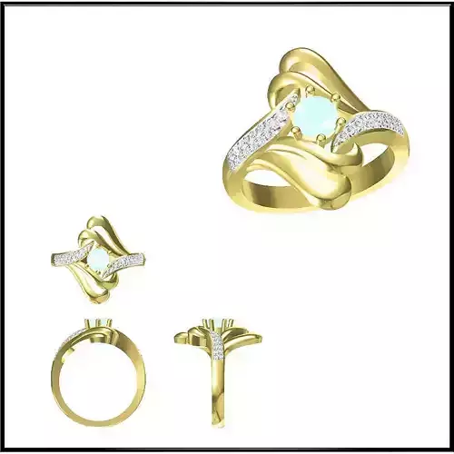 JCD Format  Delicate color stone rings jewellery design course