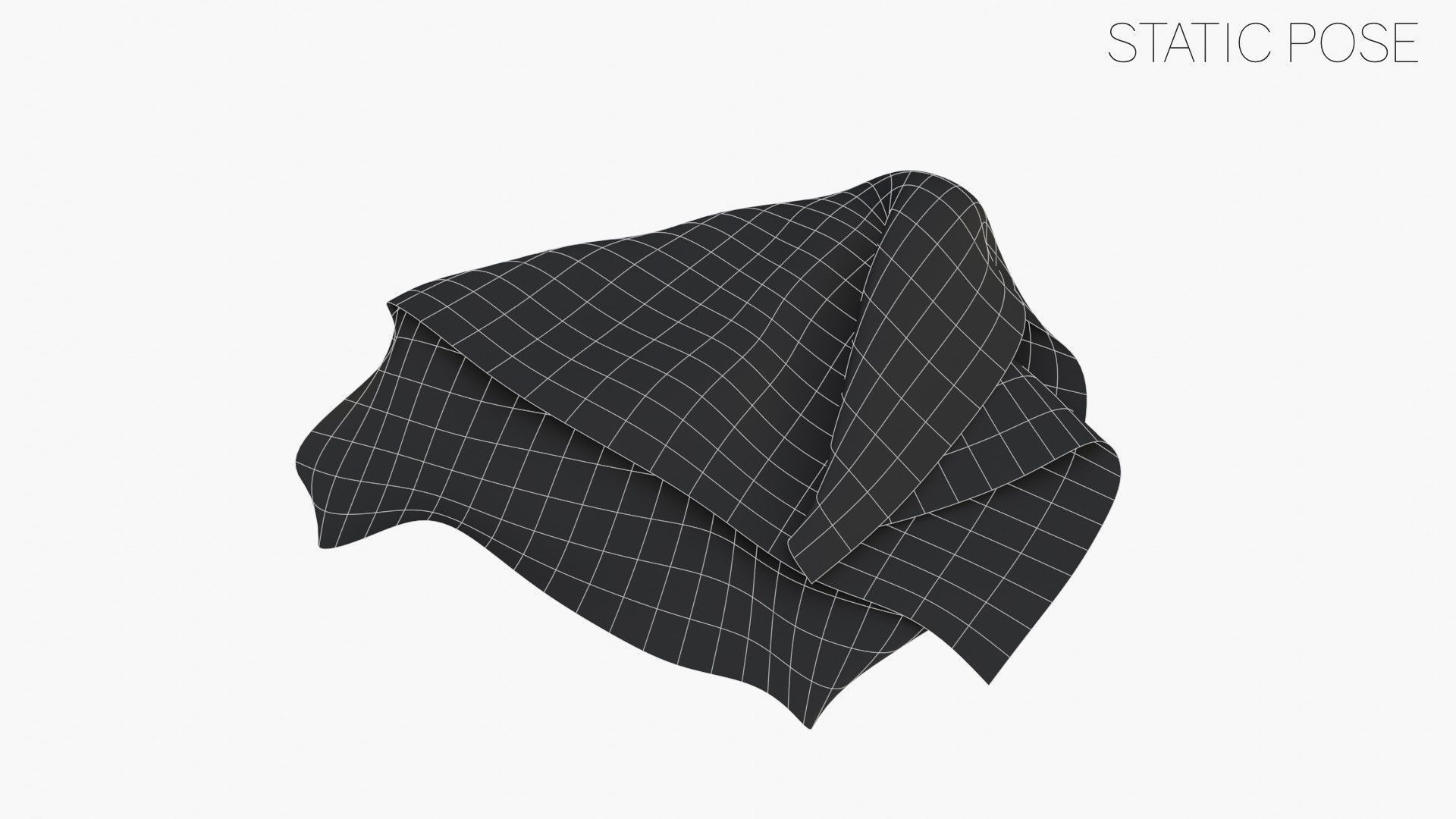 Dutch East Indies Company Flag 1602-1798 Low-poly 3D model_20