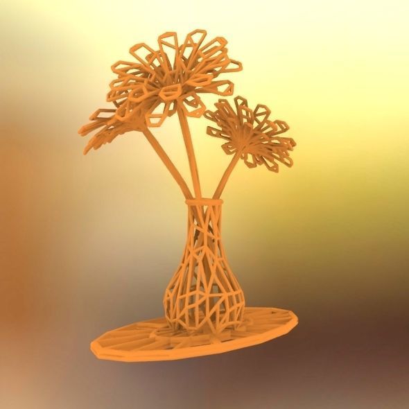 Flower vase 3D print model_30