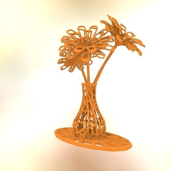 Flower vase 3D print model_12