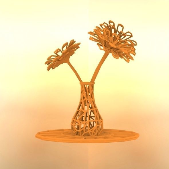 Flower vase 3D print model_15