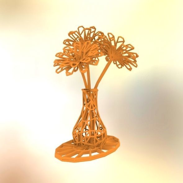 Flower vase 3D print model_20