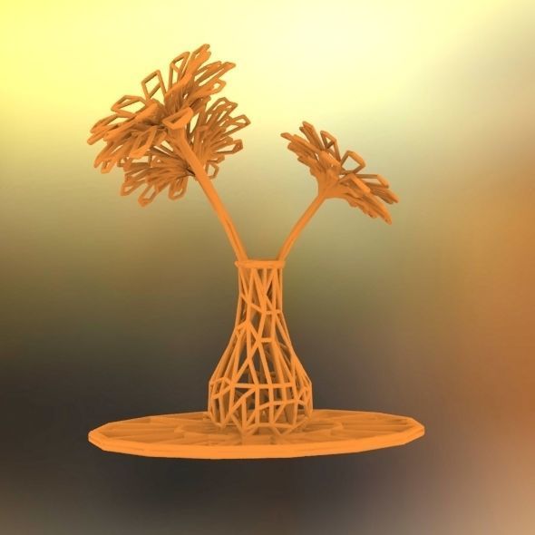 Flower vase 3D print model_28