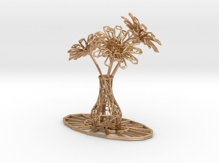 Flower vase 3D print model_44
