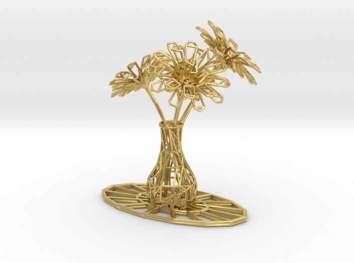 Flower vase 3D print model_45