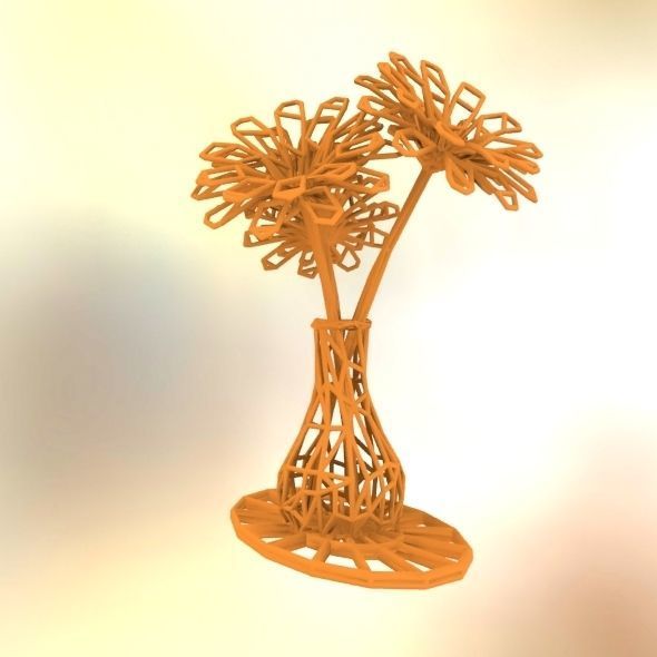 Flower vase 3D print model_11