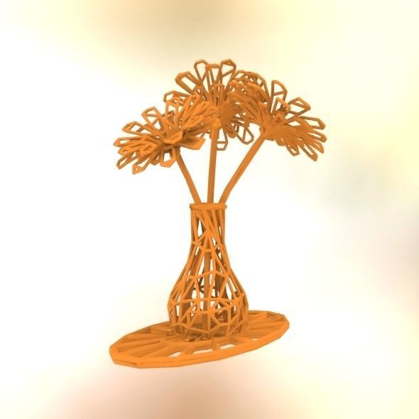 Flower vase 3D print model_19