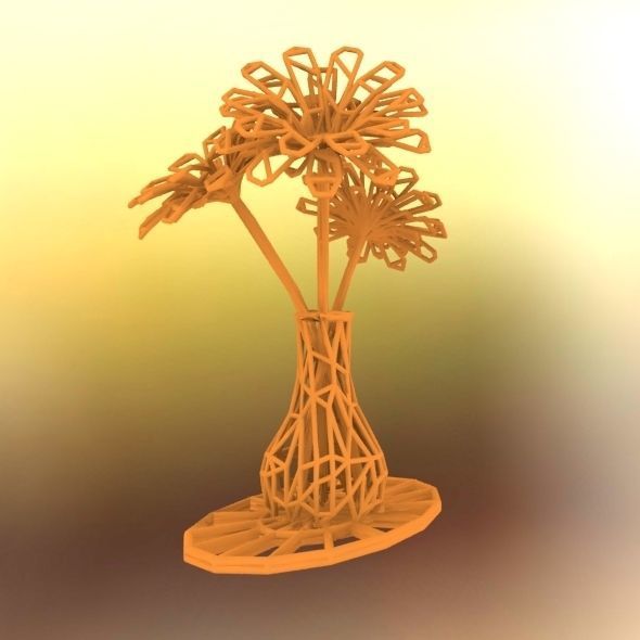 Flower vase 3D print model_31