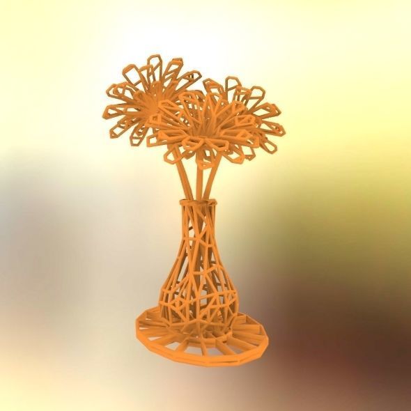 Flower vase 3D print model_22