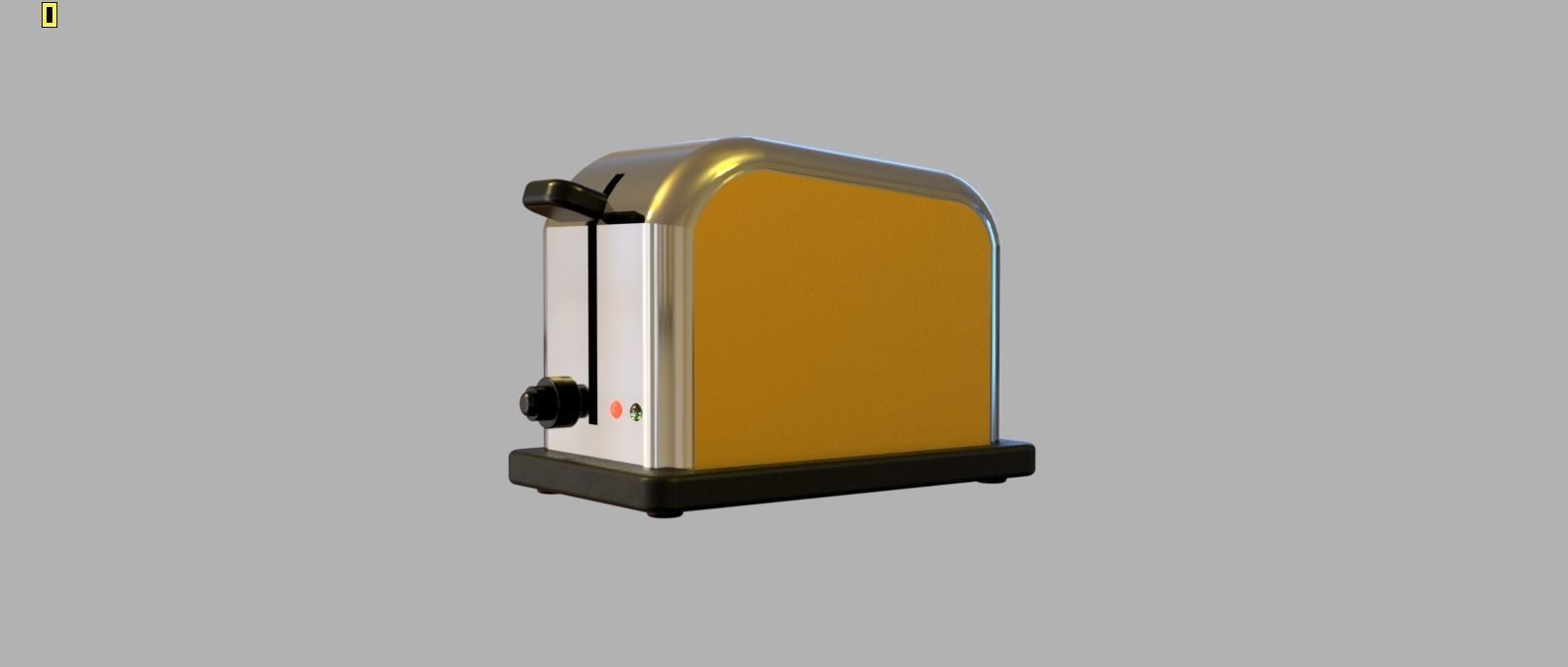 retro bread toaster Low-poly 3D model_1