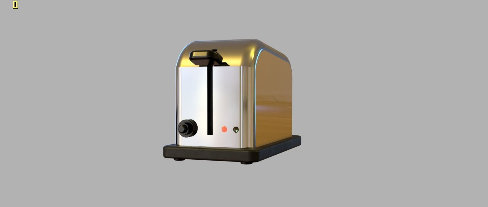 retro bread toaster Low-poly 3D model_4