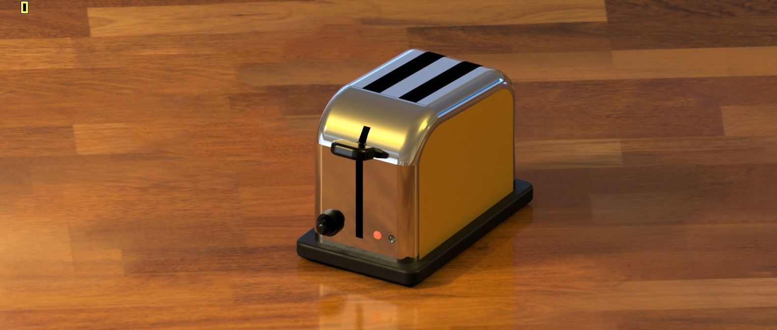 retro bread toaster Low-poly 3D model_5