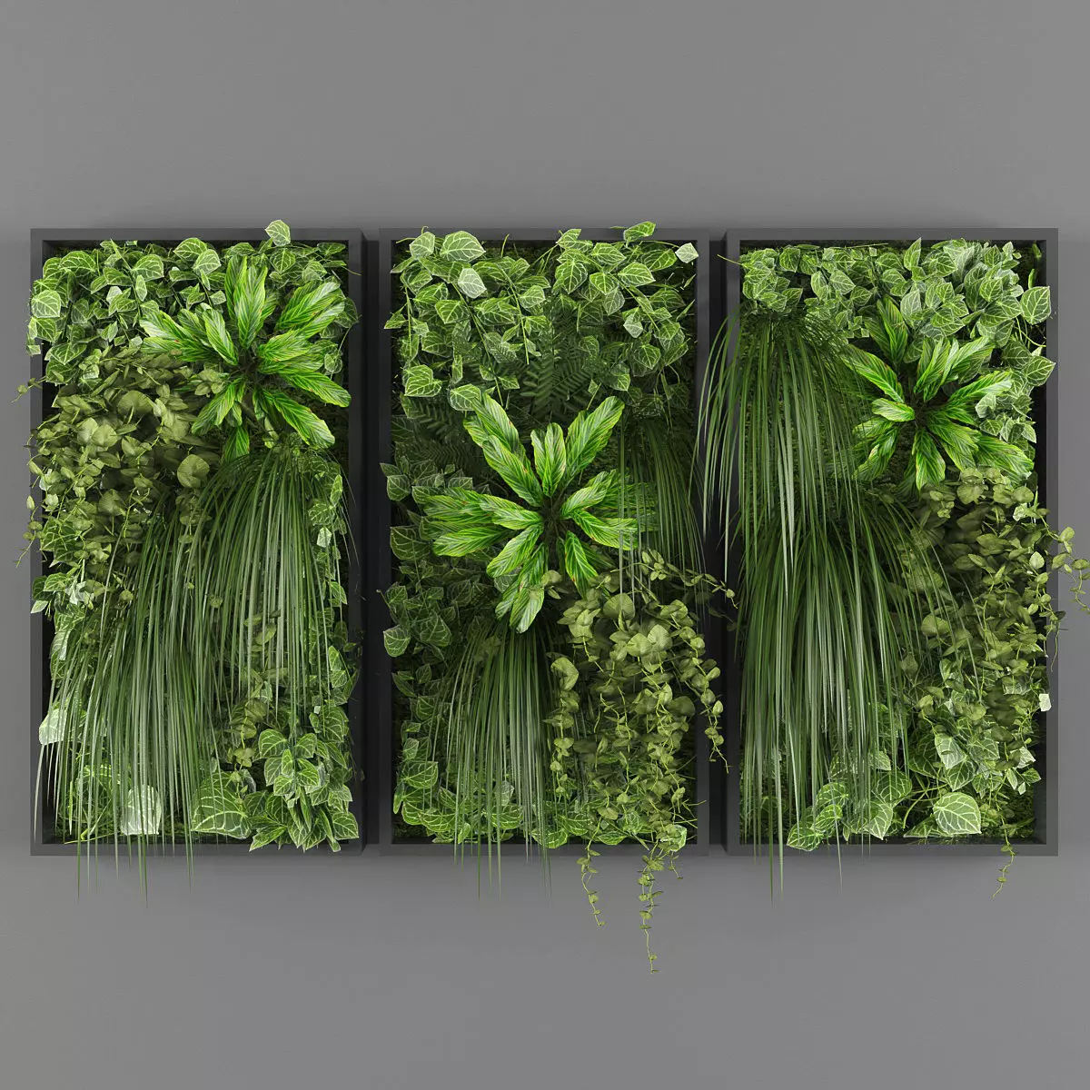 Vertical garden 17 Low-poly 3D model_0