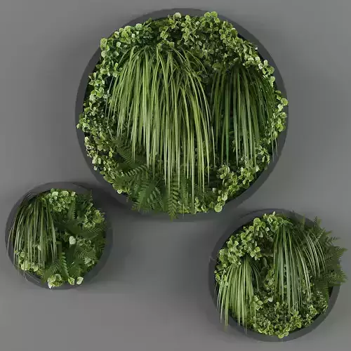 Vertical garden 18 Low-poly 3D model