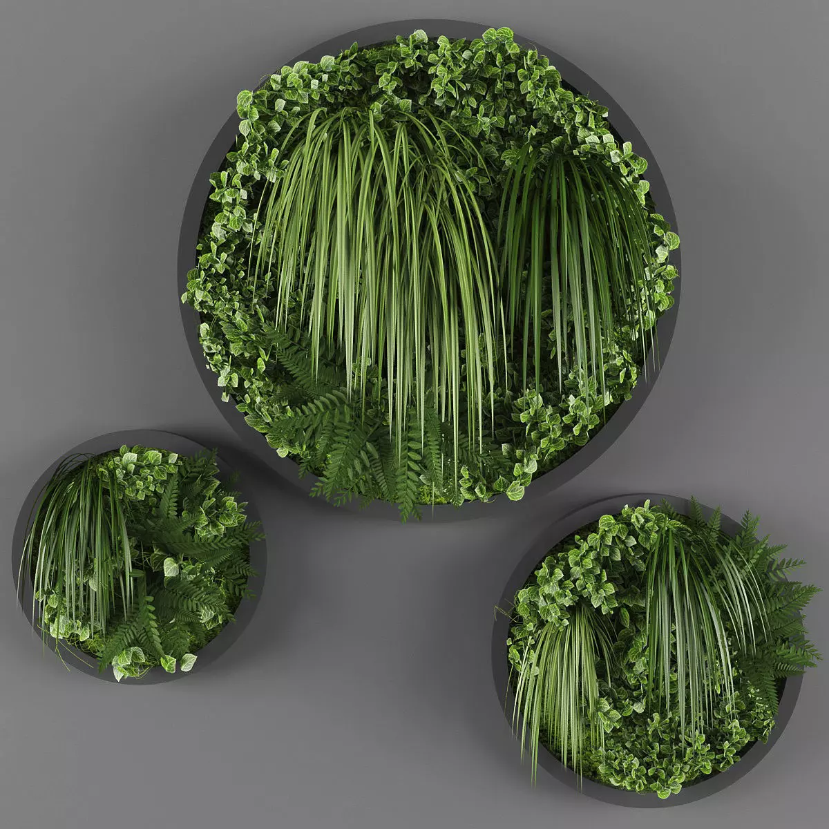 Vertical garden 18 Low-poly 3D model_0