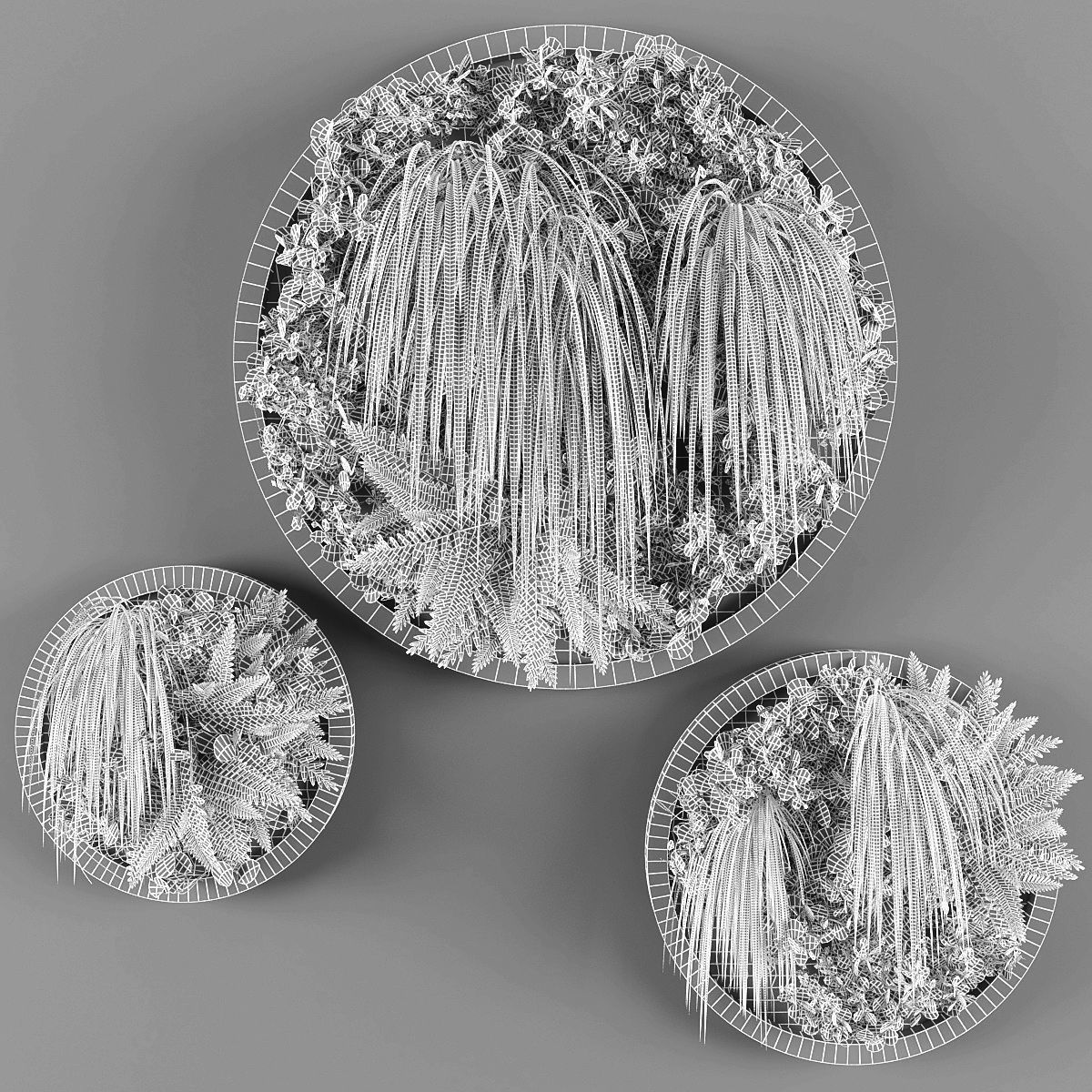 Vertical garden 18 Low-poly 3D model_2